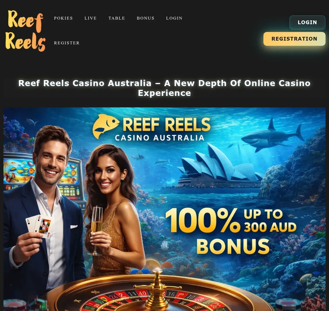 Reef Reels Casino desktop view